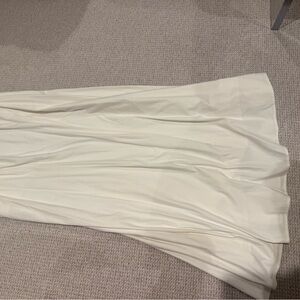 Reformation White Poplin Skirt